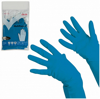 Vileda Professional Перчатки многоцелевые XL голубой резиновые