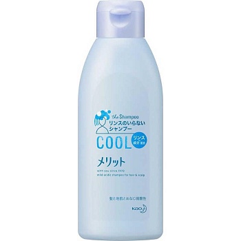 KAO Шампунь-кондиционер "Merit" для кожи головы, склонной к перхоти и зуду, препятствующий оседанию пыли с охлаждающим эффектом (слабокислотный) «Увлажняющий 2 в 1» 200 мл