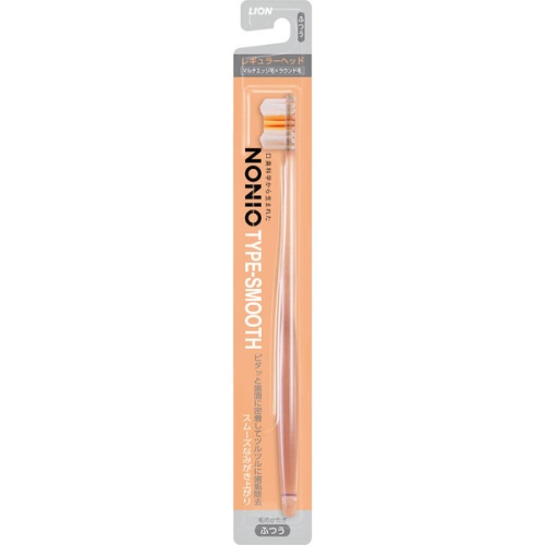 Lion  УЗКАЯ зубная щётка "Nonio" со стандартной головкой, КОМБИНИРОВАННЫМИ щетинками и КОСЫМ срезом для профилактики галитоза (средней жёсткости)