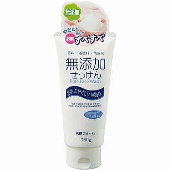 Nihon Detergent Очищающая пенка для лица натуральная бездобавочная 180 г