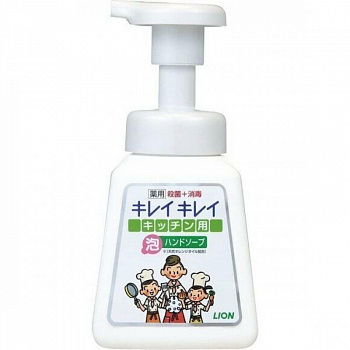 Lion Kirei Kirei Кухонное антибактериальное мыло пенка для рук, с маслом цитрусовых, 230 мл