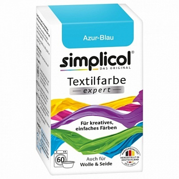 Simplicol Expert Краска для окрашивания текстиля шерсти шелка светло-голубая 150 г