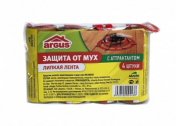 ARGUS Липкая лента от мух  4 шт (в пленке)