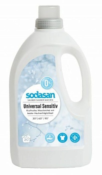 Универсальное жидкое средство для стирки белья, "Sensitive",Sodasan, 1.5 л