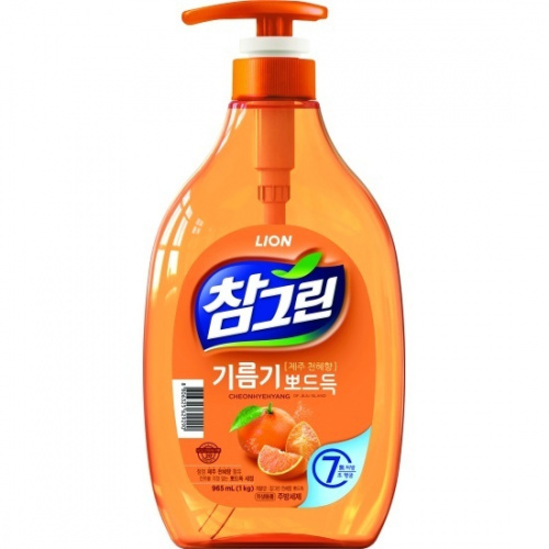 CJ LION Средство для мытья посуды, фруктов, овощей "Chamgreen - "Мандарин" 1000 г