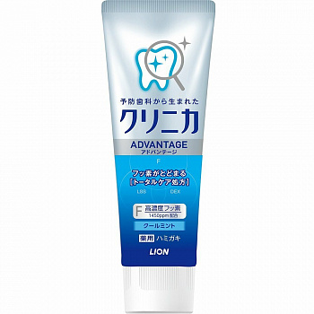 Lion Зубная паста комплексного действия "Clinica Advantage Cool mint" со вкусом охлаждающей мяты 130 г