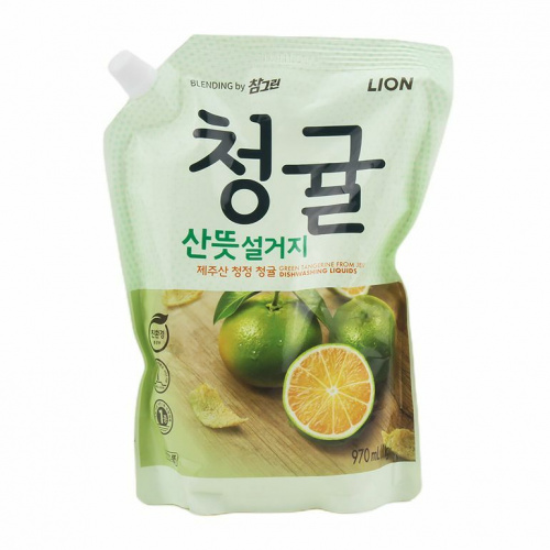 CJ LION Ср-во д/посуды, фруктов, овощей "BLENDING GreenTangerine Зелёный мандарин" 1000 г