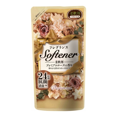 Nihon Detergent Кондиционер для белья "Softener Premium Rose" (с антибактериальным эффектом и богатым ароматом роз) 450 мл