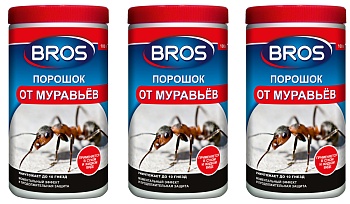 Набор Порошок от муравьев BROS, 100 г 3 штуки
