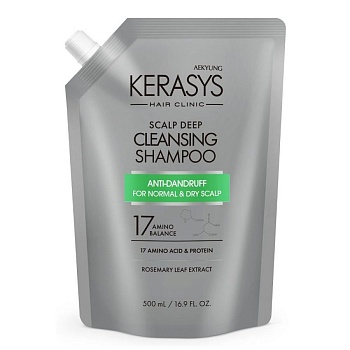 Kerasys (Aekyung) Шампунь для лечения кожи головы, освежающий, сменная упаковка, 500 мл