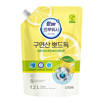 Lion (Korea) Гель "Charmgreen" для мытья посуды (с лимонной кислотой) 1200 мл