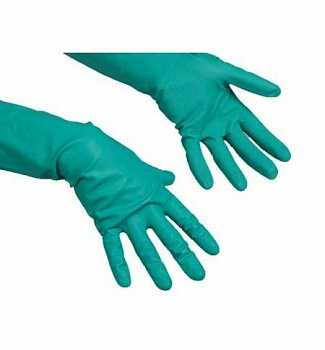 Vileda Professional Перчатки универсальные L зеленые резиновые