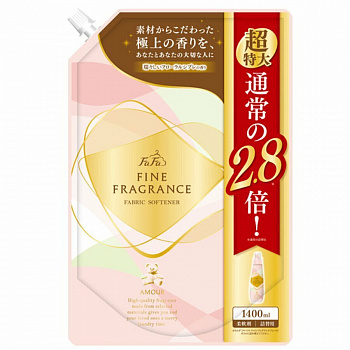 Nissan FaFa Антистатический кондиционер Fine Fragrance "Amour" для белья с роскошным цветочно-шипровым ароматом 1400 мл