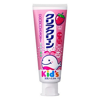 KAO Детская зубная паста "Clear Clean Kid’s" со вкусом клубники (от 3 лет) 70 г